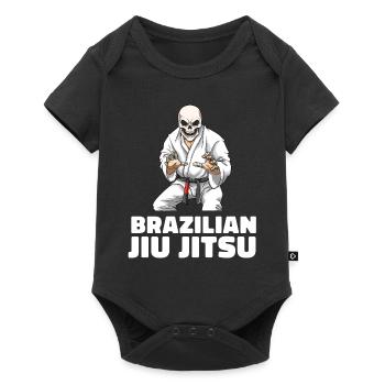 Jiu Jitsu Skeleton - Brasilianisches Jiu Jitsu MMA - Baby Premium Kurzarmbody - Schwarz - Vorne