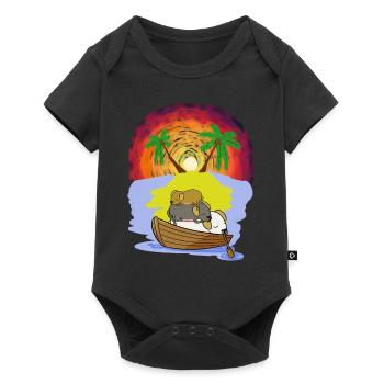 Aventure Loisirs Vacances Prêts pour chiens Chapeaux endormis - Body à manches courtes Premium Bébé - noir - Devant