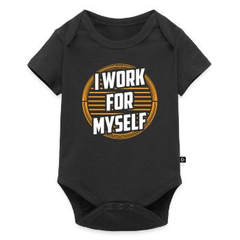 I work for myself entrepreneur founder - Baby Premium short-sleeve bodysuit - black - Front