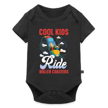 Roller Coaster Cool Kids Ride - Baby Premium short-sleeve bodysuit - black - Front