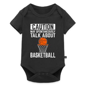La prudence peut parler de basket-ball drôle de basket-ball - Body à manches courtes Premium Bébé - noir - Devant
