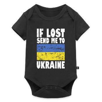 Slogan du drapeau de l’Ukraine - Body à manches courtes Premium Bébé - noir - Devant