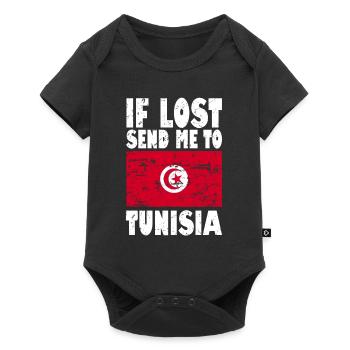 Slogan du drapeau tunisien - Body à manches courtes Premium Bébé - noir - Devant