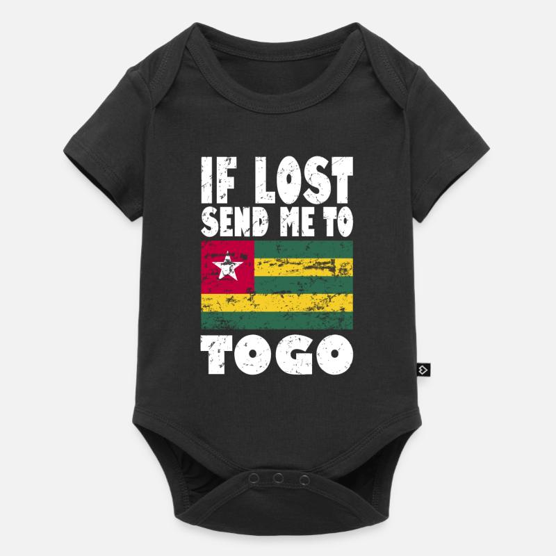 Drapeau du Togo - Body à manches courtes Premium Bébé - noir