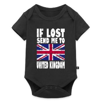 UK Flag Slogan - Baby Premium short-sleeve bodysuit - black - Front