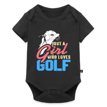 Juste une fille qui aime golf vintage Golfer Tee - Body à manches courtes Premium Bébé - noir - Devant