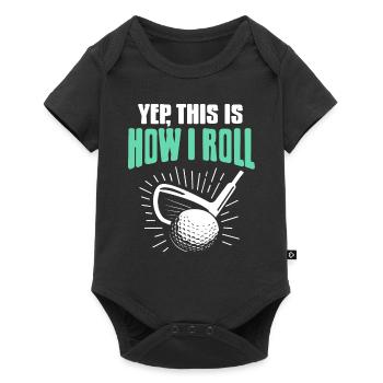 Oui, c’est comme ça que je roule un t-shirt de golf génial - Body à manches courtes Premium Bébé - noir - Devant