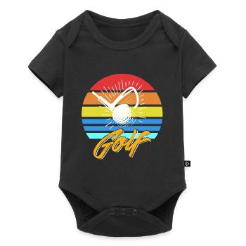 Rétro Vintage GOLF Impressionnant T-Shirt de Golf - Body à manches courtes Premium Bébé - noir - Devant