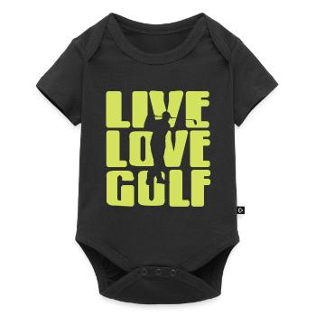 Live Love Golf Awesome Cool Golfing T-Shirt - Body à manches courtes Premium Bébé - noir - Devant