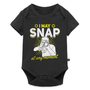 Photographe : Je peux prendre des photos à tout moment - Body à manches courtes Premium Bébé - noir - Devant