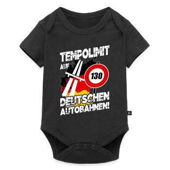 Autobahn Tempolimit Tempolimit Auf Deutschen - Baby Premium Kurzarmbody - Schwarz - Vorne