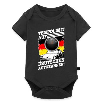 Autobahn Tempolimit Tempolimit Auf Deutschen - Baby Premium Kurzarmbody - Schwarz - Vorne