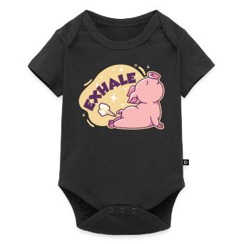 Expirez Yoga Yoga Cadeau - Body à manches courtes Premium Bébé - noir - Devant