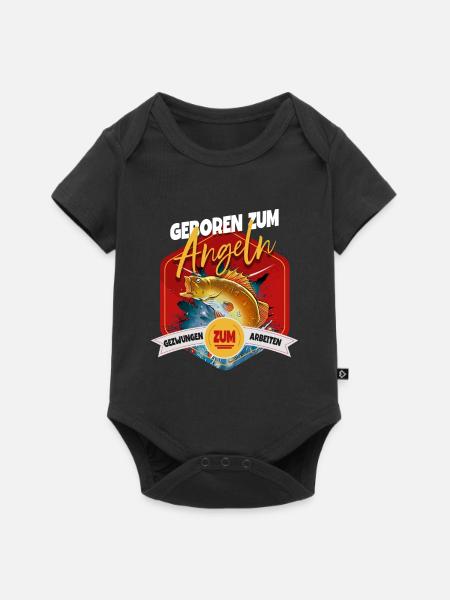 Angeln Angler - Baby Premium Kurzarmbody - Schwarz