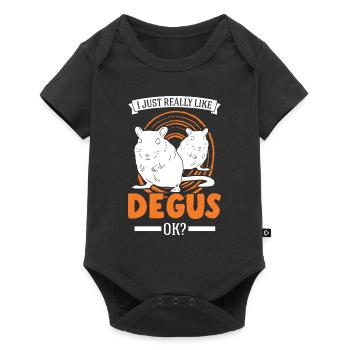 J’aime vraiment Degus, ok - Body à manches courtes Premium Bébé - noir - Devant