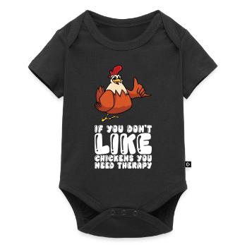 Si vous n’aimez pas les poulets, vous avez besoin d’une thérapie - Body à manches courtes Premium Bébé - noir - Devant