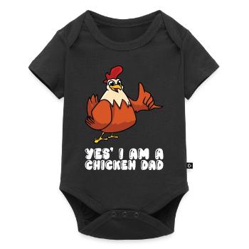 Oui, je suis un père de poulet - Body à manches courtes Premium Bébé - noir - Devant