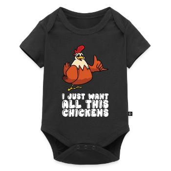Je veux juste tous ces poulets - Body à manches courtes Premium Bébé - noir - Devant