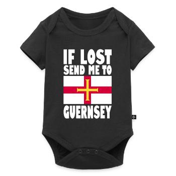 Guernsey Flag Saying - Baby Premium short-sleeve bodysuit - black - Front