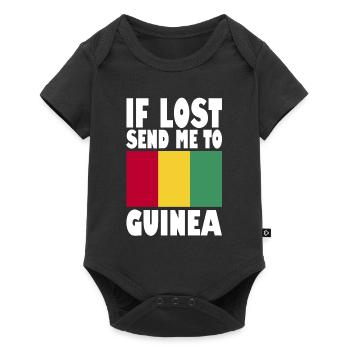 Drapeau de guinée Disant - Body à manches courtes Premium Bébé - noir - Devant