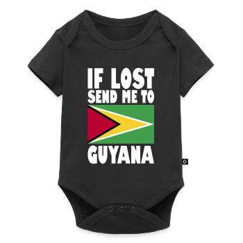 Drapeau du Guyana - Body à manches courtes Premium Bébé - noir - Devant