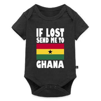 Ghana Flag Saying - Baby Premium short-sleeve bodysuit - black - Front