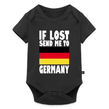 Germany Flag Slogan - Baby Premium short-sleeve bodysuit - black - Front