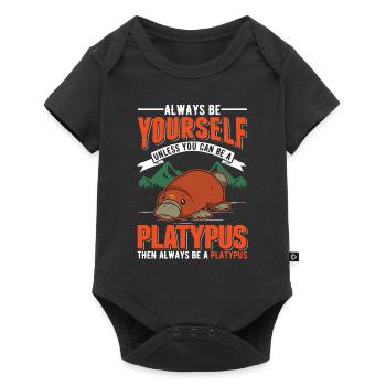 Ornithorynque Cadeau Ornithorynque - Body à manches courtes Premium Bébé - noir - Devant
