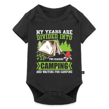 Camping Years - Baby Premium Kurzarmbody - Schwarz - Vorne