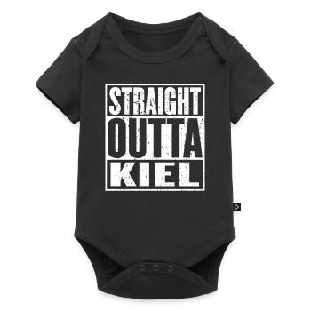 Straight Outta Kiel Vintage - Body à manches courtes Premium Bébé - noir - Devant