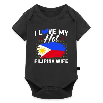 Philippines Drapeau philippin - Body à manches courtes Premium Bébé - noir - Devant