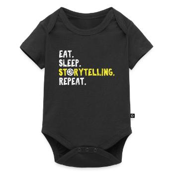 Eat Sleep Storytelling Funny Photography Lover Pho - Baby Premium short-sleeve bodysuit - black - Front