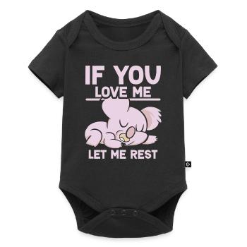 Si tu m’aimes, laisse-moi reposer Koalas Koalas - Body à manches courtes Premium Bébé - noir - Devant