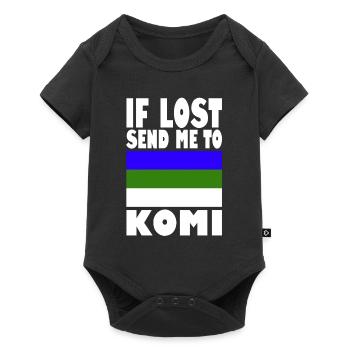 Komi Flag Saying - Baby Premium short-sleeve bodysuit - black - Front