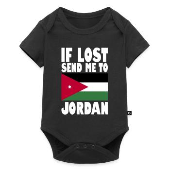 Drapeau de Jordanie - Body à manches courtes Premium Bébé - noir - Devant