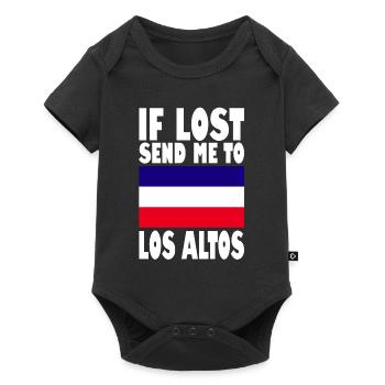 Los Altos Flag Saying - Baby Premium short-sleeve bodysuit - black - Front