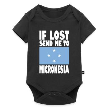 Micronesia Flag Saying - Baby Premium short-sleeve bodysuit - black - Front