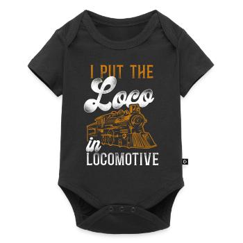 Steam Train Driver Trainspotting - Baby Premium short-sleeve bodysuit - black - Front