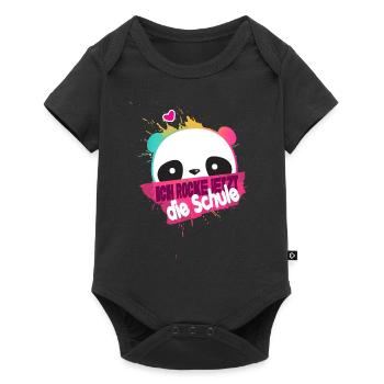 Endlich Schulkind, Einschulung - Baby Premium Kurzarmbody - Schwarz - Vorne