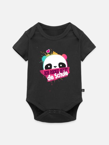 Endlich Schulkind, Einschulung - Baby Premium Kurzarmbody - Schwarz
