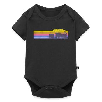 Conducteur de train à vapeur Trainspotting - Body à manches courtes Premium Bébé - noir - Devant