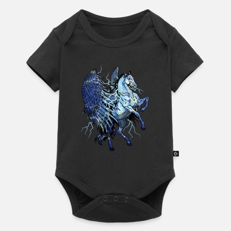 Pegasus Lightning Licorne Enfants Cheval - Body à manches courtes Premium Bébé - noir