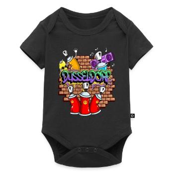 Dusseldorf Germany City Graffiti Sprayer - Baby Premium short-sleeve bodysuit - black - Front