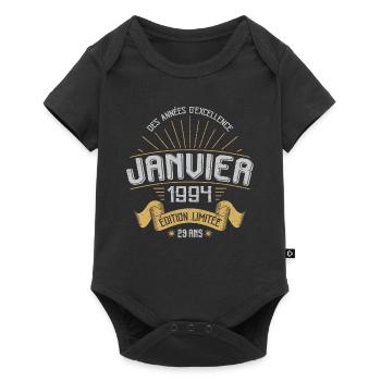 Des Années D'excellence Janvier 1994 29 Ans - Body à manches courtes Premium Bébé - noir - Devant