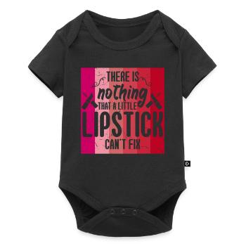 Lipstick Makes Everything Better - Baby Premium short-sleeve bodysuit - black - Front