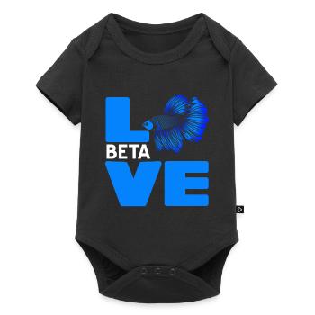 LOVE Beta Fish Awesome Fishing Designs T-Shirt - Body à manches courtes Premium Bébé - noir - Devant