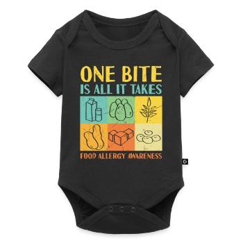 No Nuts Allowed Give Me Chocolate Awareness - Baby Premium short-sleeve bodysuit - black - Front