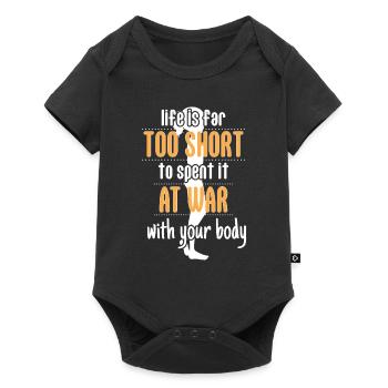 Im More Than My Weight Anorexia Aware - Baby Premium short-sleeve bodysuit - black - Front