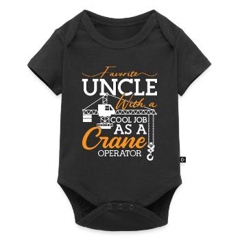 Kranführer Bauarbeiter Kranfahrer Arbeit Geschenk - Baby Premium Kurzarmbody - Schwarz - Vorne