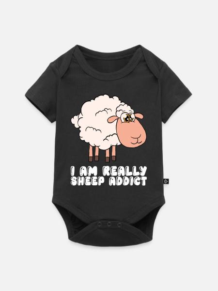Ich Bin Wirklich Schafsüchtig - Baby Premium Kurzarmbody - Schwarz